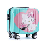 16 Inches Girl Cartoon Students Universal Wheel Trolley Case Child Travel Luggage Rolling