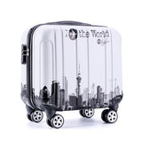 16 Inches Girl Cartoon Students Universal Wheel Trolley Case Child Travel Luggage Rolling