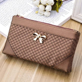 Casual Day Clutches Women Bags Bow Weave Pattern Wallet 2016 Fashion Shoulder Messenger Bag Handbag