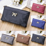 Casual Day Clutches Women Bags Bow Weave Pattern Wallet 2016 Fashion Shoulder Messenger Bag Handbag