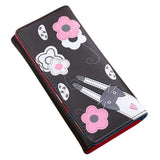 Xiniu Women Wallet Cat Flowers Pattern Hasp Coin Purse Long Wallets Woman Card Holders Handbag