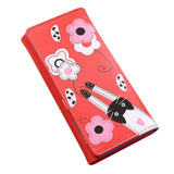 Xiniu Women Wallet Cat Flowers Pattern Hasp Coin Purse Long Wallets Woman Card Holders Handbag