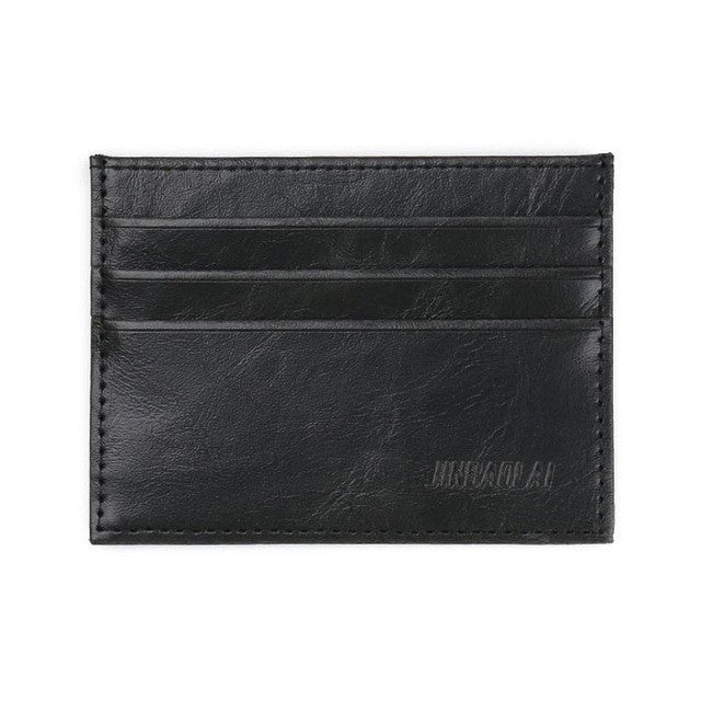 Jinbaolai Men Card Holder Business Mens Simple Pu Leather Skin Credit Id Card Slim Purse Mens