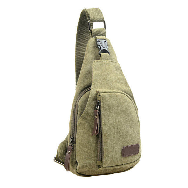 Waist Packs For Mens Casual Canvas Unbalance Crossbody Shoulder Bag Solid Chest Bag Mochila