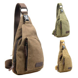Waist Packs For Mens Casual Canvas Unbalance Crossbody Shoulder Bag Solid Chest Bag Mochila