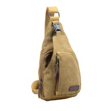 Waist Packs For Mens Casual Canvas Unbalance Crossbody Shoulder Bag Solid Chest Bag Mochila