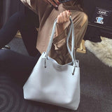 Xiniu Women Bags Set 2 Pcs Women Leather Litchi Stria Single Shoulder Bag+Clutch Bag Bolsa Feminina