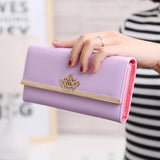 Xiniu 2017 Women Clutch Imperial Crown Long Purse Wallet Carteras Mujer Card Holder Bag Sacoche