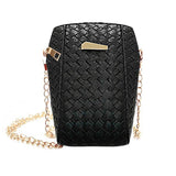 Xinui Women Messenger Bag Small Leather Handbag Slim Weave Womens Bag Small Cross Body Chains