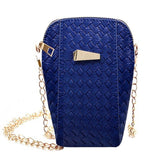 Xinui Women Messenger Bag Small Leather Handbag Slim Weave Womens Bag Small Cross Body Chains