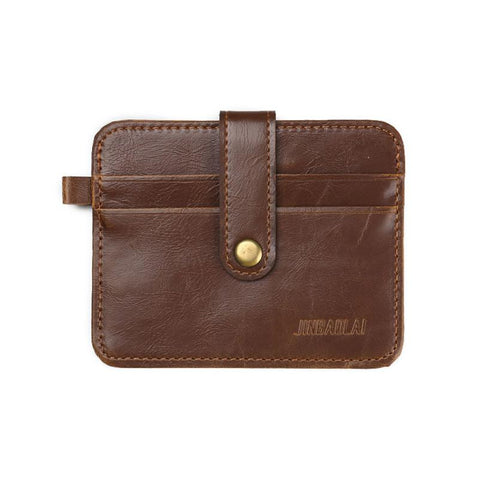 Jinbaolai Mens Leather Clutch Billfold Wallet Credit Id Card Slim Purse Men'S Wallet Carteras Mujer