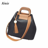 Xiniu Handbags Fashion Ladies Shoulder Bag Tassel Casual Large Capacity Hobos Tote  Crossbody Bag