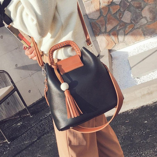 Xiniu Handbags Fashion Ladies Shoulder Bag Tassel Casual Large Capacity Hobos Tote  Crossbody Bag