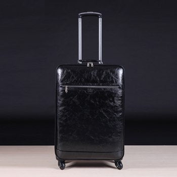 Paul Genuine Leather Universal Wheels Trolley Luggage Travel Bag Cowhide 16 Commercial Luggage