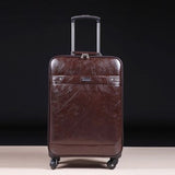 Paul Genuine Leather Universal Wheels Trolley Luggage Travel Bag Cowhide 16 Commercial Luggage