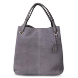 Nico Louise Women Real Split Suede Leather Tote Bag,New Leisure Large Top-Handle Bags Lady Casual