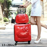 Lovely Hello Kitty Luggage Children Trolley Travel Bag 18 Inch Cartoon Kids Suitcases Hello Kitty