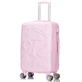Wholesale!20Inches Fashion Music Printed Hardside Travel Luggage On Universal Wheels For Men And