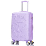 Wholesale!20Inches Fashion Music Printed Hardside Travel Luggage On Universal Wheels For Men And