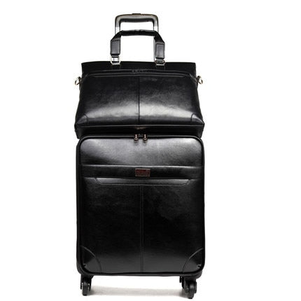 Pu Leather Trolley Luggage Sets  Pu Leather Travel Bag Carry-ons