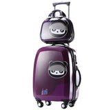 Lovely Suitcase Set Koffers Trolleys Travel Print Luggage Spinner Designer With 12 Makeup Case