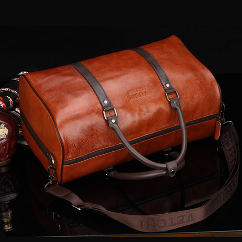 Ali Victory 2017 New First Layer Of Cowhide  Genuine Leather Men Luggage & Travel Bags Duffle Carry