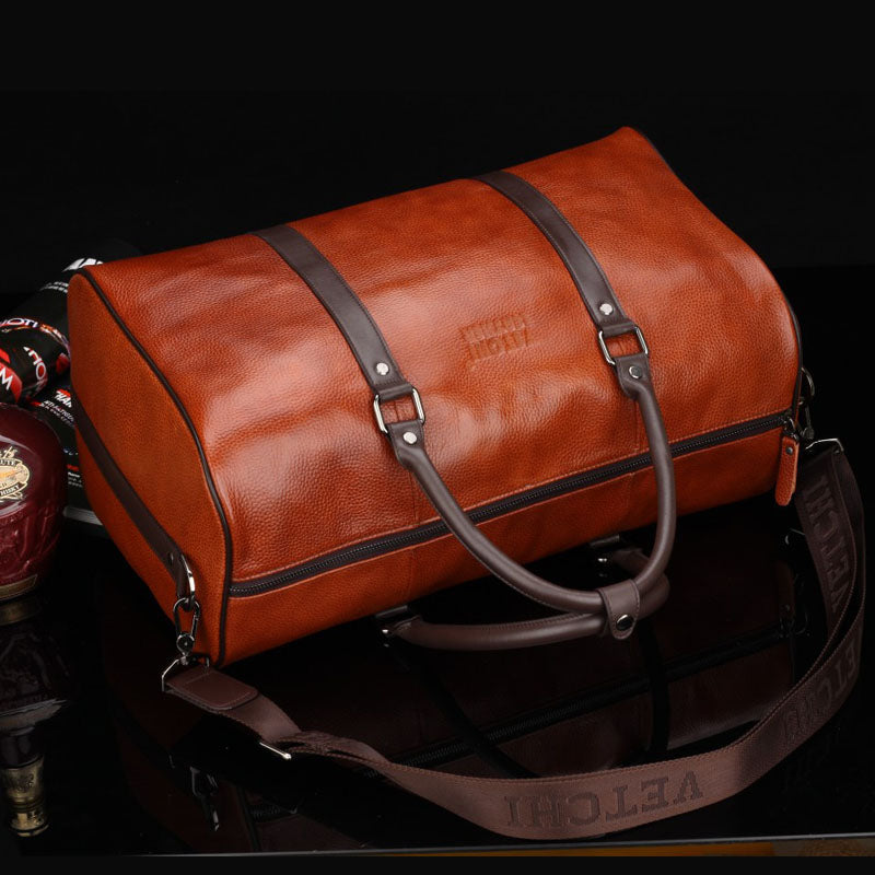 Ali Victory 2017 New First Layer Of Cowhide  Genuine Leather Men Luggage & Travel Bags Duffle Carry