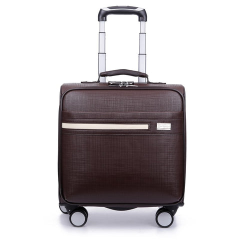 Solid Color Commercial Suitcase Trolley Luggage Male 16 Universal Wheels Luggage Computer Box