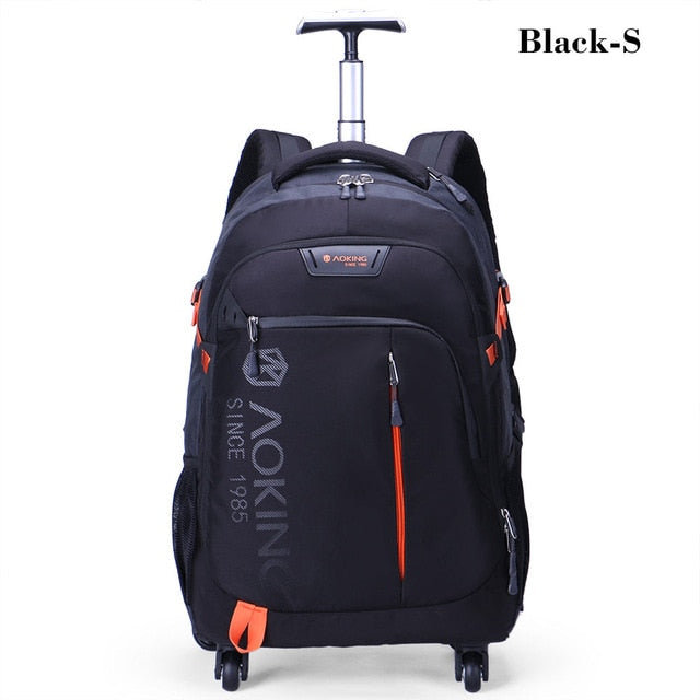 Aoking High Quality Waterproof Travel Trolley Backpack Luggage Wheeled Carry-Ons Bags Large