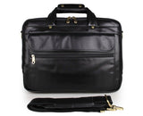 Cowather Genuine Leather Handbag For Men'S Laptop Bag Top Handle Briefcases Travel Bag Casual