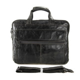 Cowather Genuine Leather Handbag For Men'S Laptop Bag Top Handle Briefcases Travel Bag Casual