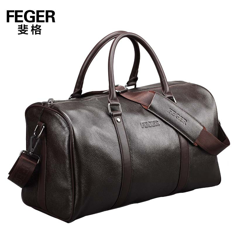 Free Shipping New 2017 Brand Genuine Leather Portable Men Travel Bags Travel Duffle Shoulder Bag