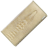 Aoeo Women Lock Wallet Female Handbag Money Coin Purses Holder Genuine Leather Pu 3D Alligator