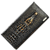Aoeo Women Lock Wallet Female Handbag Money Coin Purses Holder Genuine Leather Pu 3D Alligator