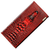 Aoeo Women Lock Wallet Female Handbag Money Coin Purses Holder Genuine Leather Pu 3D Alligator