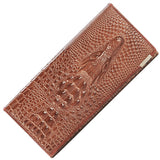 Aoeo Women Lock Wallet Female Handbag Money Coin Purses Holder Genuine Leather Pu 3D Alligator