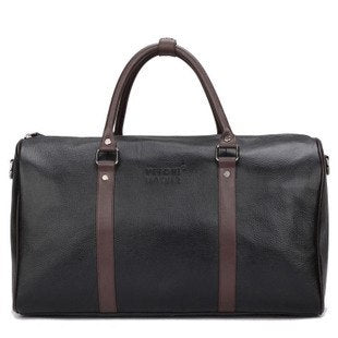 Fashion Solid Colors  Large Capacity 100% Genuine Leather Luggage Bag Duffle Bag Men'S Travel