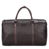 Fashion Solid Colors  Large Capacity 100% Genuine Leather Luggage Bag Duffle Bag Men'S Travel