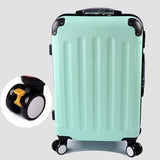 Promotion!Female 24Inches Green Pink White Universal Wheels Travel Luggage Suitcases,Girl Cute