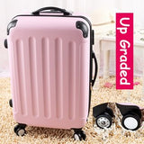 Promotion!Female 24Inches Green Pink White Universal Wheels Travel Luggage Suitcases,Girl Cute