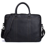 Contact'S Brand Briefcases Genuine Leather Men Messenger Bags New Fashion Male Shoulder Portfolio
