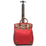 Letrend New Fashion Korean Oxford Men Travel Bag On Wheel Suitcases Women Red Vintage Cabin Rolling