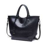 Acelure Women Bucket Bag Oil Wax Women Leather Handbags Big Tote Famous Brands High Capacity Female
