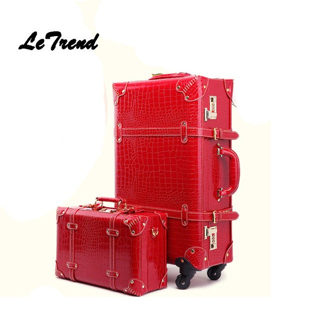 Shop Letrend Retro Crocodile Suitcase Wheels – Luggage Factory