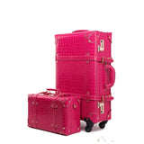 Letrend Retro Crocodile Suitcase Wheels Rolling Luggage Set Password Trolley Spinner Travel Bag