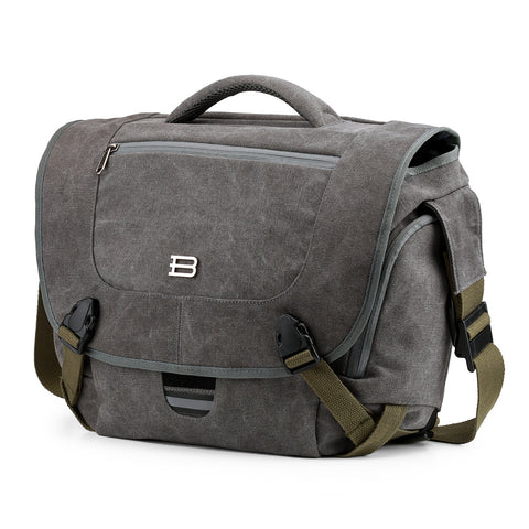 Bagsmart Camera Messenger Shoulder Bag For Slr/Dslr Cameras & 15.6" Macbook Pro 15.5L. Grey