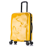 Letrend  Retro Rolling Luggage Spinner Student Travel Bag Pc Wheels Suitcase Trolley 20 Inch