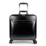 High Quality Male/Female Genuine Leather Travel Bag Cowhide Commercial Universal Wheels Trolley