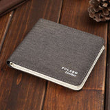 2017 Hot Selling! Mens Short Denim Fabric Wallet Best Soft Canvas Purse Bifold Fashion Ultra-thin Male Wallet Casual Money Bag