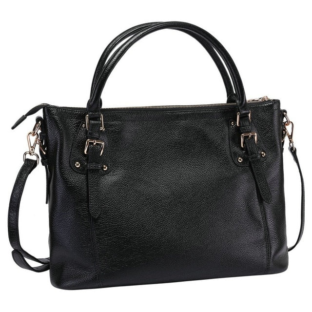 The New Europe Style Women'S Big Retro Bag Lady  Fashion Genuine Leather Handbag  Shoulder